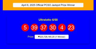 CONGRATULATIONS! P223.7 Million SOLO Winner Sa Ultralotto 6/58 - April 6, 2025